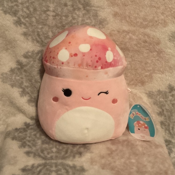Squishmallows Other - Squishmallows Pink and White Mushroom Plush